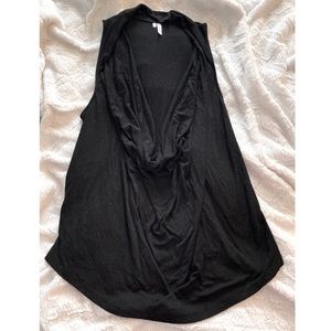 Studio Y Sleeveless Low Cut Cowl-neck Top